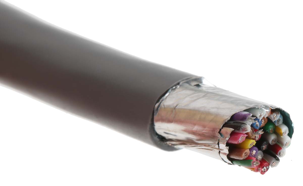 Alpha Wire Alpha Essentials Communication & Control Control Cable, 25 Cores, 0.23 mm² 24 AWG, Screened, 30 m, Grey