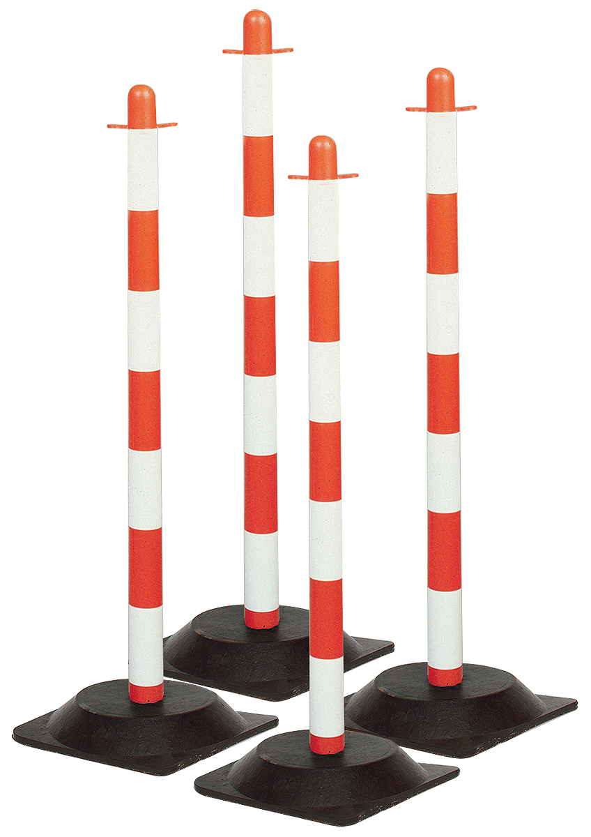 Brady Red & White PE Barrier Post