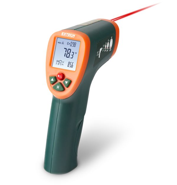 Extech IR270 Infrared Thermometer, -4°F Min, +1202°F Max, ±1 % Accuracy