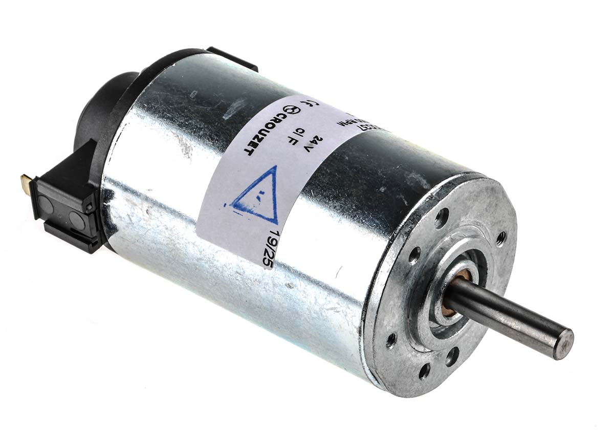 Crouzet Brushed DC Motor, 15.6 W, 24 V dc, 75 mNm, 2000 rpm, 6mm Shaft Diameter
