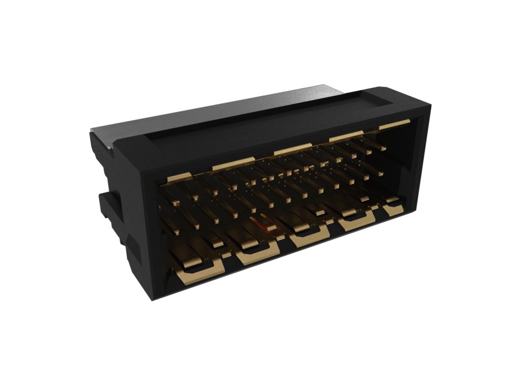 Amphenol Communications Solutions Minitek Microspeed Series PCB Header, 26 Contact(s), 1 mm Pitch, 2 Row, Shrouded