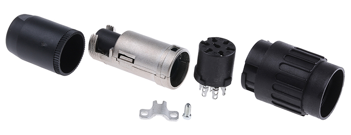 Amphenol Industrial, C 091 B 7 Pole M16 Din Socket, 5A, 300 V ac, Female, Cable Mount