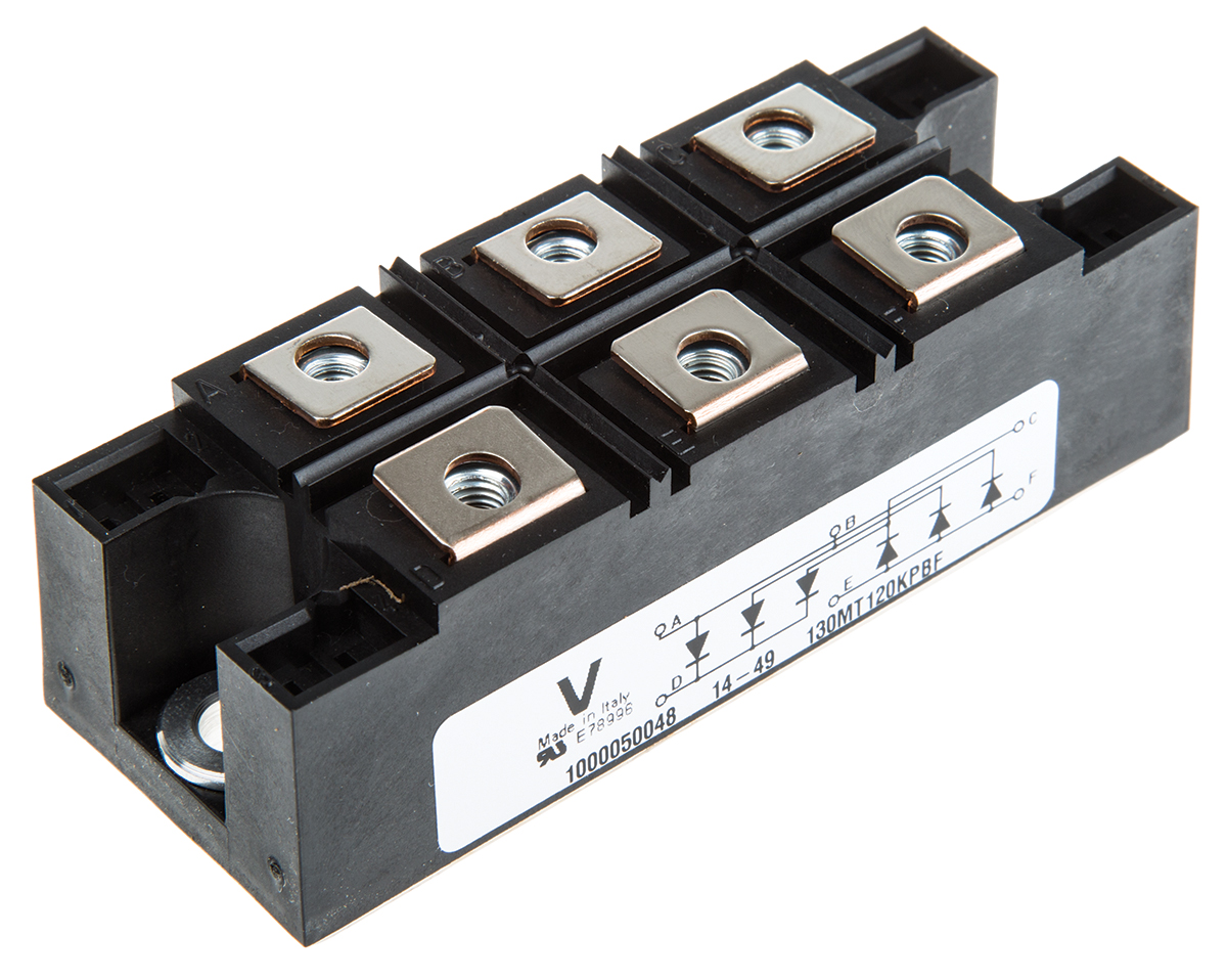 Vishay Bridge Rectifier Module, 160A, 1200V, 3-phase, 6-Pin