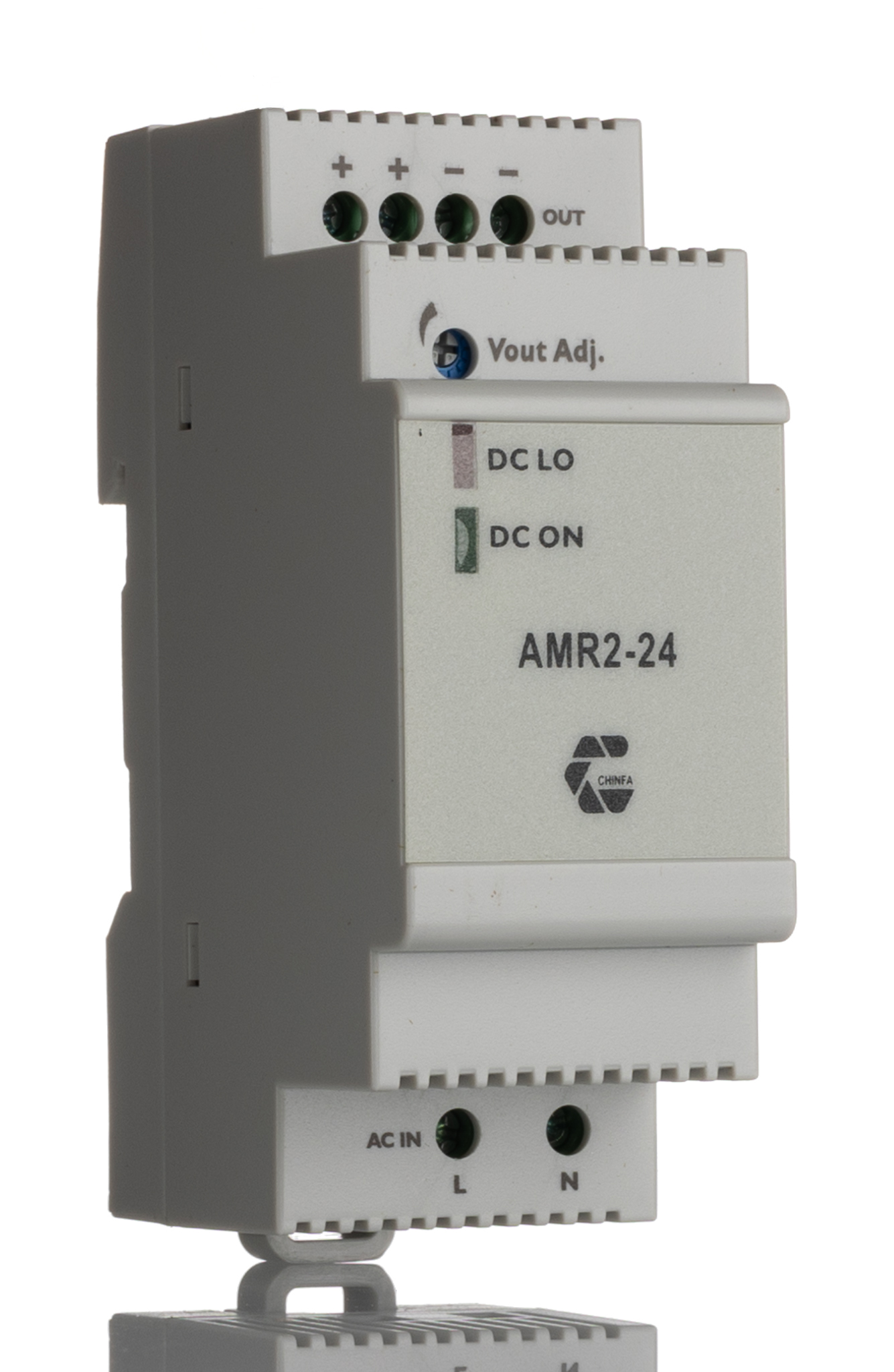 Chinfa AMR2 Switched Mode DIN Rail Power Supply, 90 → 264V ac ac Input, 24V dc dc Output, 1A Output, 24W