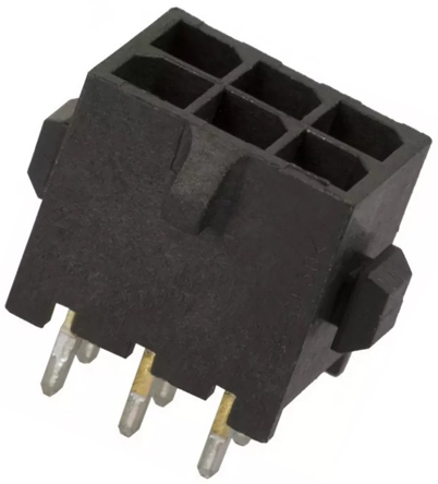 TE Connectivity Micro MATE-N-LOK Series Straight Through Hole PCB Header, 6 Contact(s), 3 mm Pitch, 2 Row, Shrouded