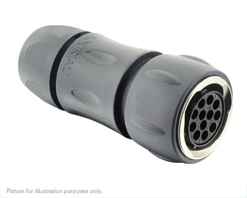 Souriau Sunbank by Eaton Circular Connector, 12 Contacts, Cable, Standard Connector, Plug, Female, IP68, IP69K, UTGX