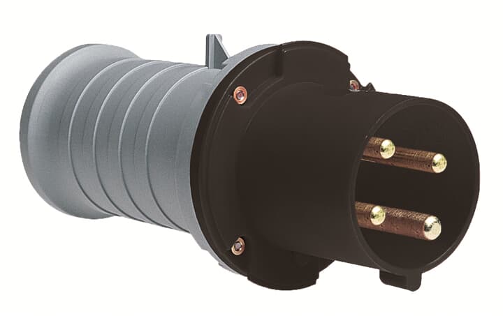 Amphenol Industrial, 2CMA1 IP44 Black 3P+E Industrial Power Plug, Rated At 63A, 500 V