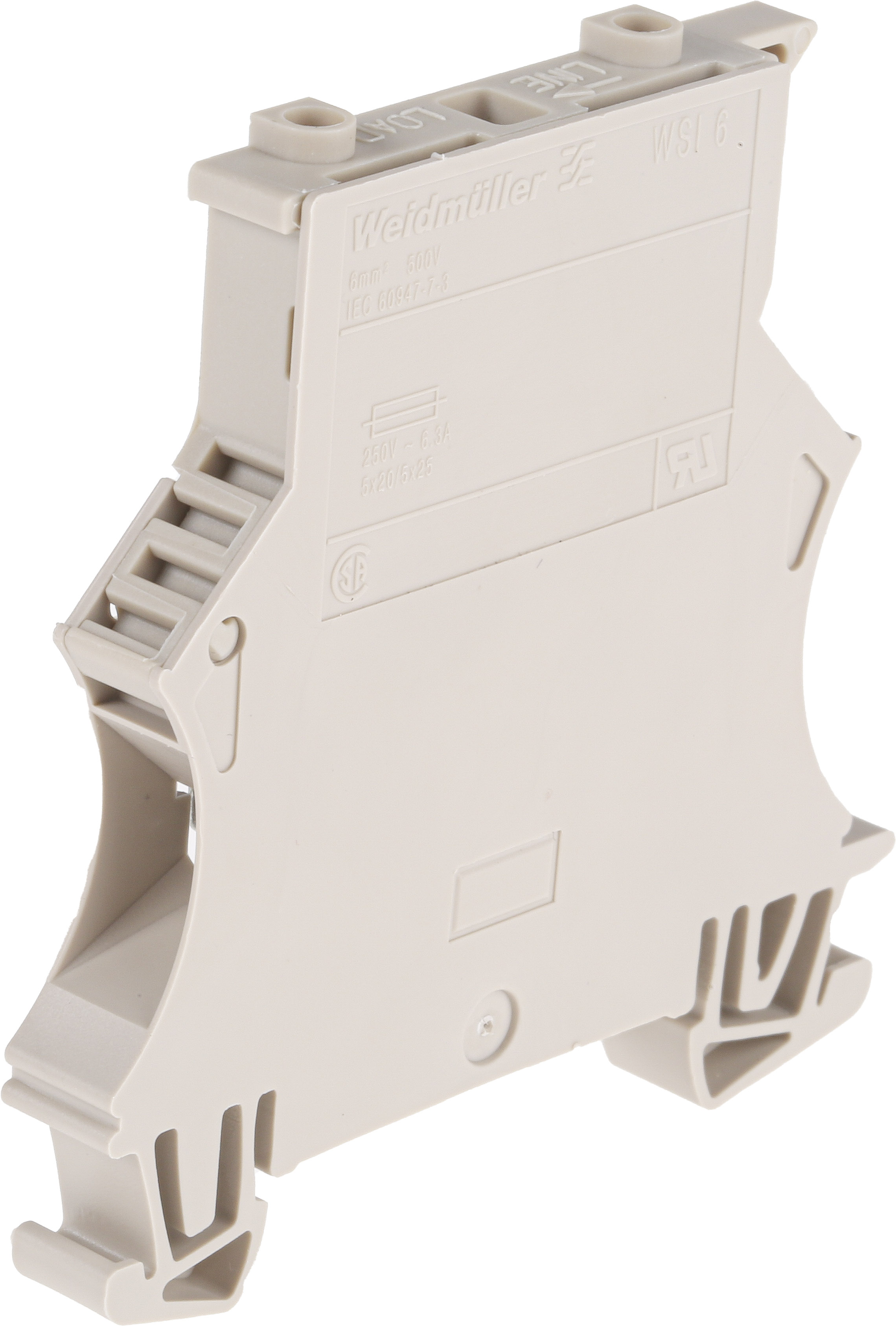 Weidmuller 1011000000 WSI Series Dark Beige, 6mm², Single-Level, Screw Termination, Fused