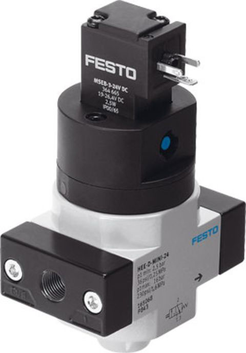 Festo Locking Shut-Off Valve 3/2 Closed, Monostable Pneumatic Manual Control Valve HEE Series, G 3/8, 3/8, 165074