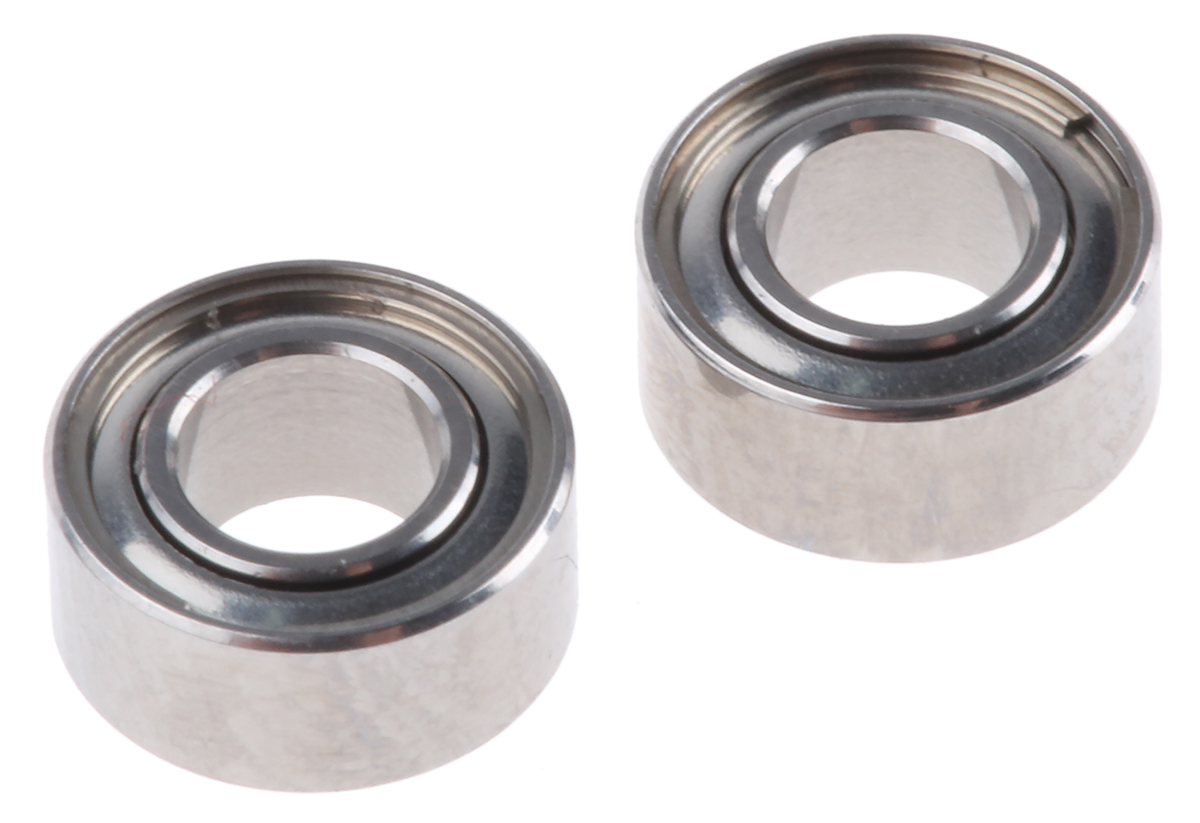 NMB DDRI-418ZZMTP24LY121 1 Row Ball Bearing - 3.17 mm ID, 6.35 mm OD
