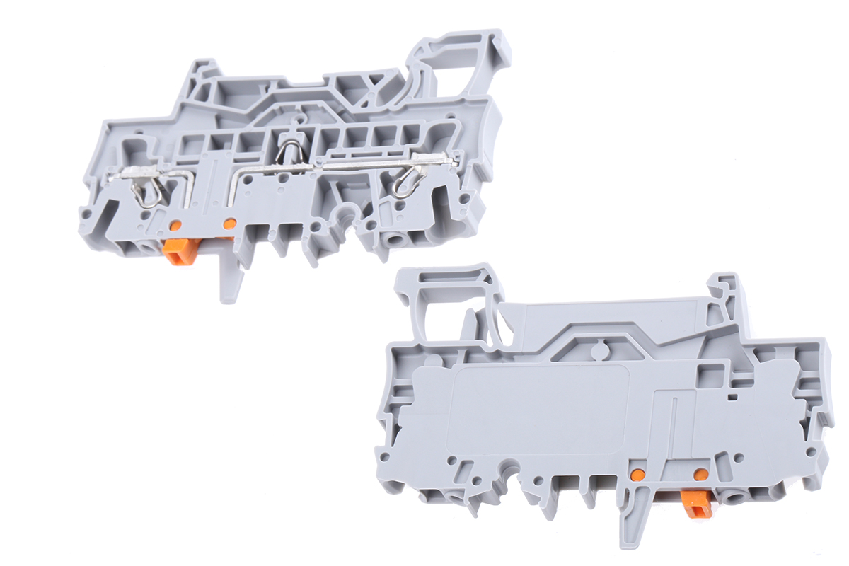 WAGO 2002-1671/401-000 TOPJOB S, 2002 Series Grey, 2.5mm², Single-Level, Push-In Cage Clamp Termination, ATEX, IECEx