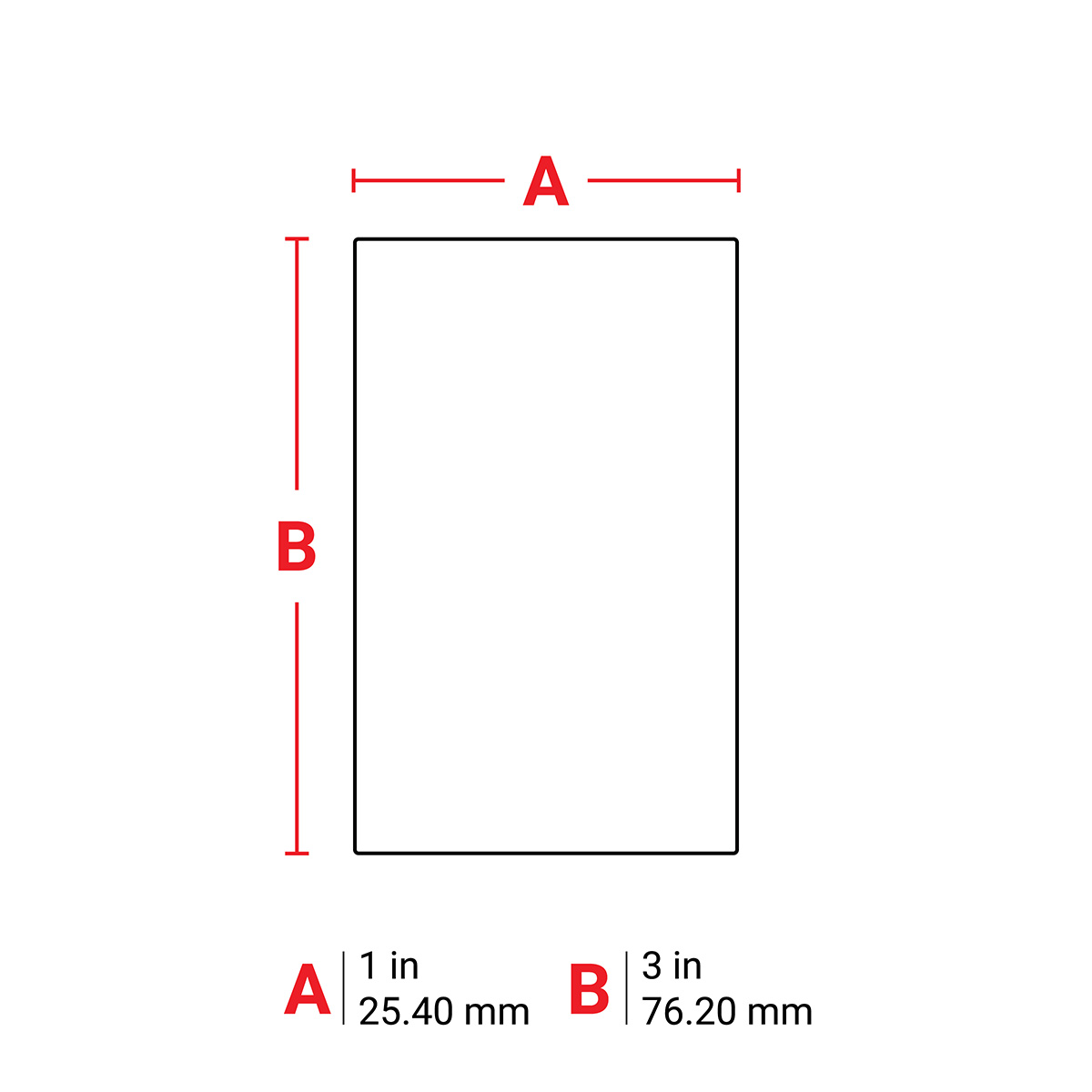 Brady B-423 on White Label, 76.20 mm Width