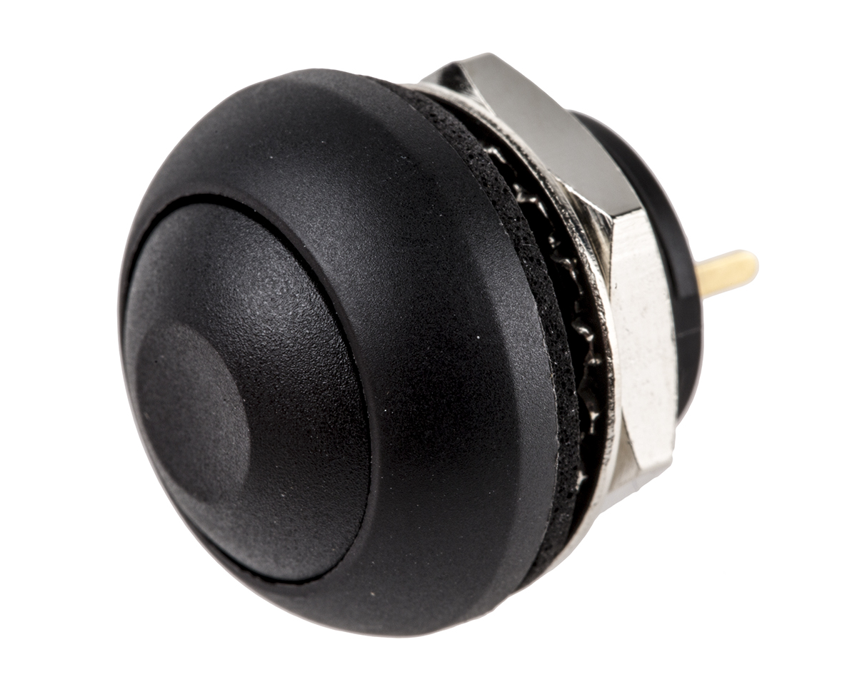 RS PRO Miniature Push Button Switch, Momentary, PCB, 13.6mm Cutout, SPST, 30V dc, IP67