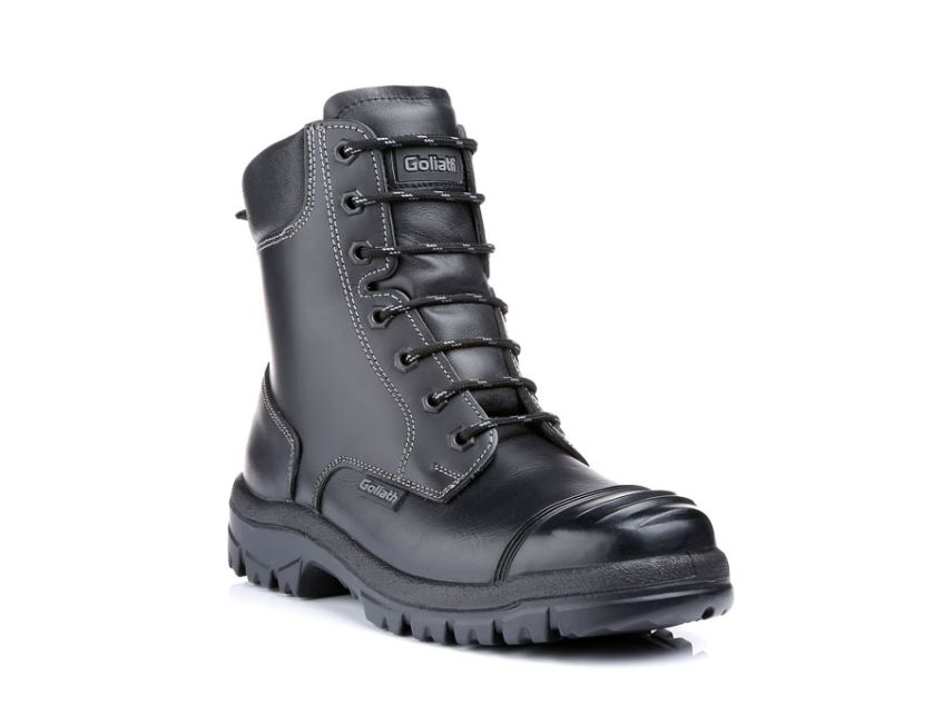 Goliath SDR15CSIZ Black Steel Toe Capped Unisex Safety Boots, UK 8, EU 42