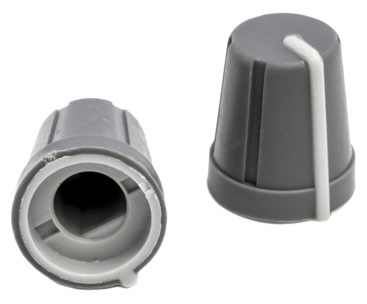 RS PRO 13mm Grey Potentiometer Knob for 6.4mm Shaft D Shaped