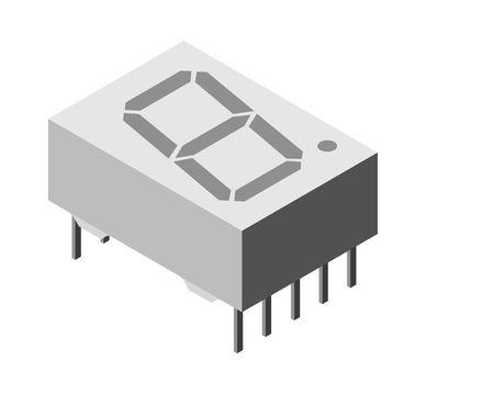 TDSR1350 Vishay 7-Segment LED Display, Red
