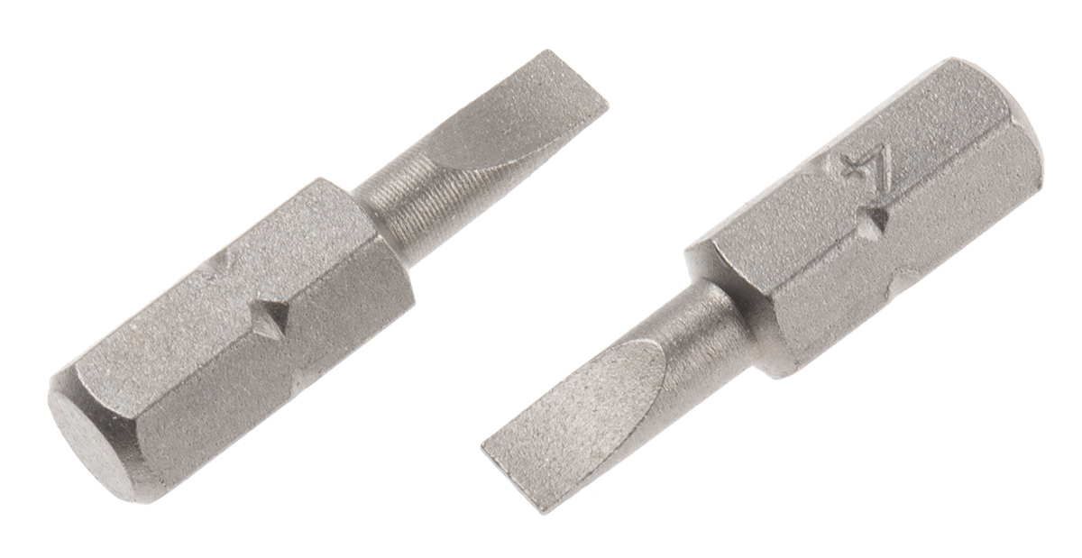 RS PRO Slotted Screwdriver Bit, SL4 Tip