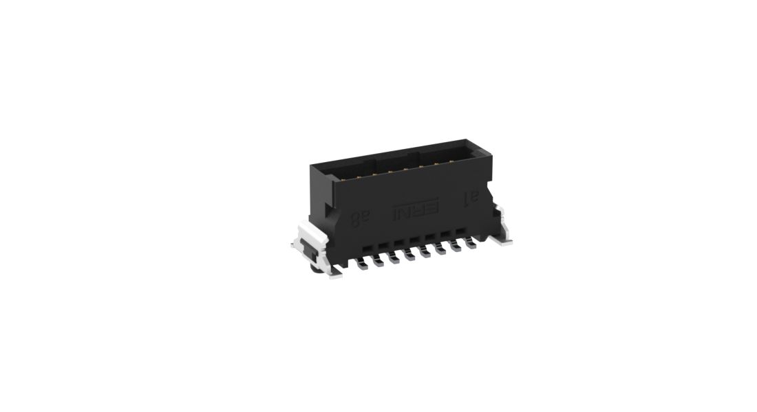 ERNI SMC Series Vertical Surface PCB Header, 16 Contact(s), 1.27 mm Pitch, 2 Row, Shrouded