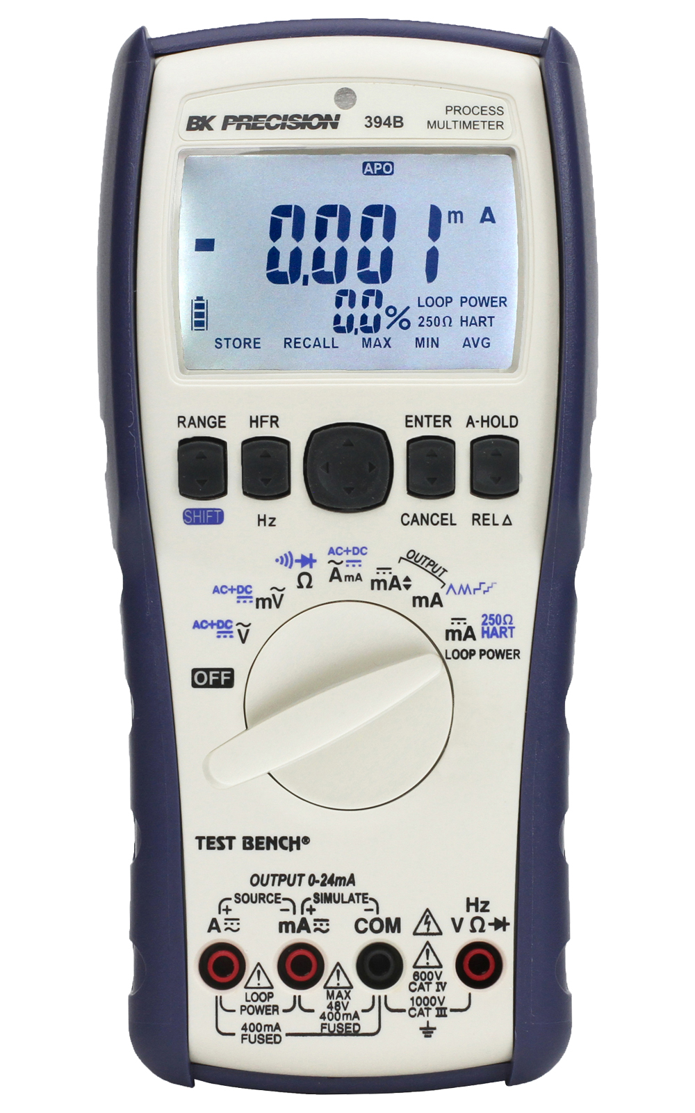 AAF BK394B Handheld Digital Multimeter, 1A ac Max, 1A dc Max, 1000V ac Max