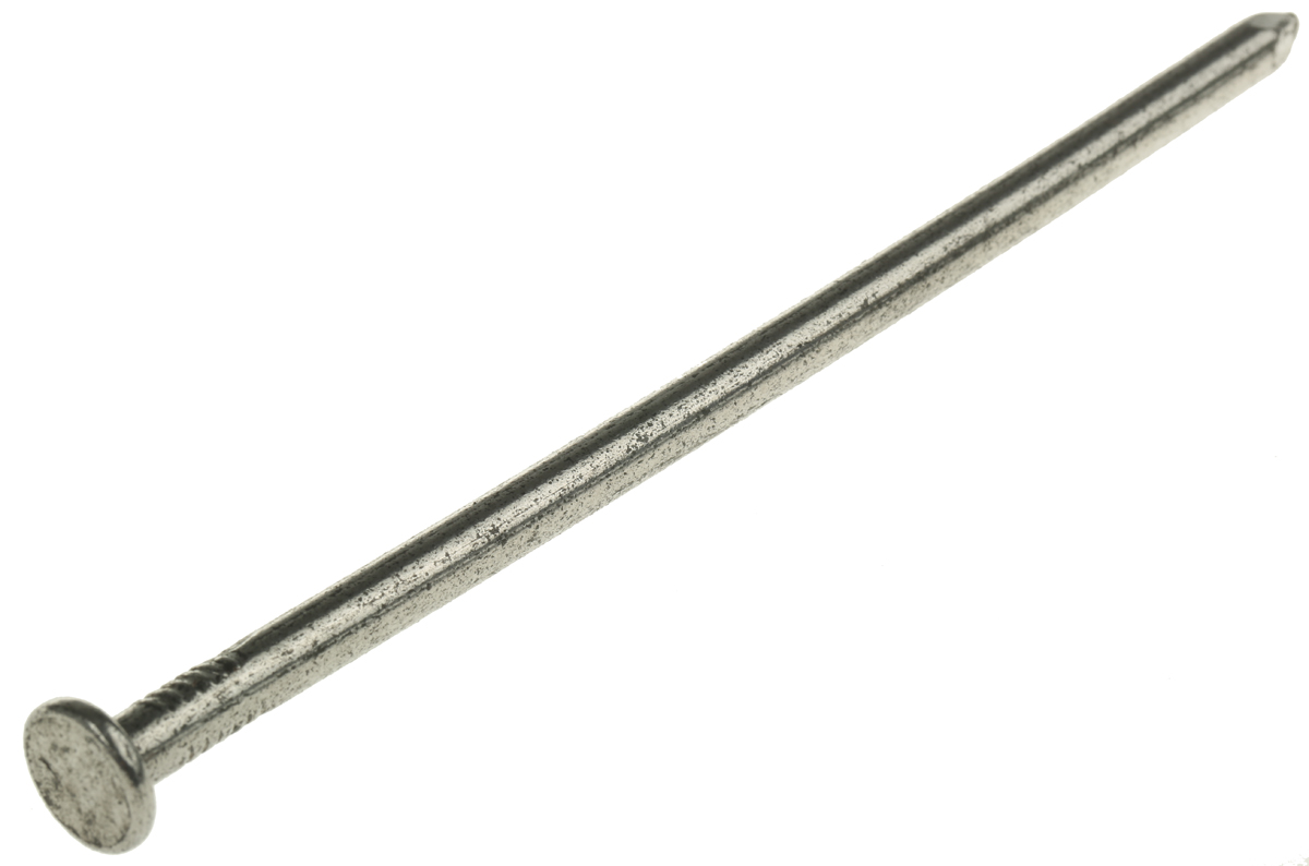 RS PRO Bright Steel Round Nails; 150mm x 6mm; 500g Bag
