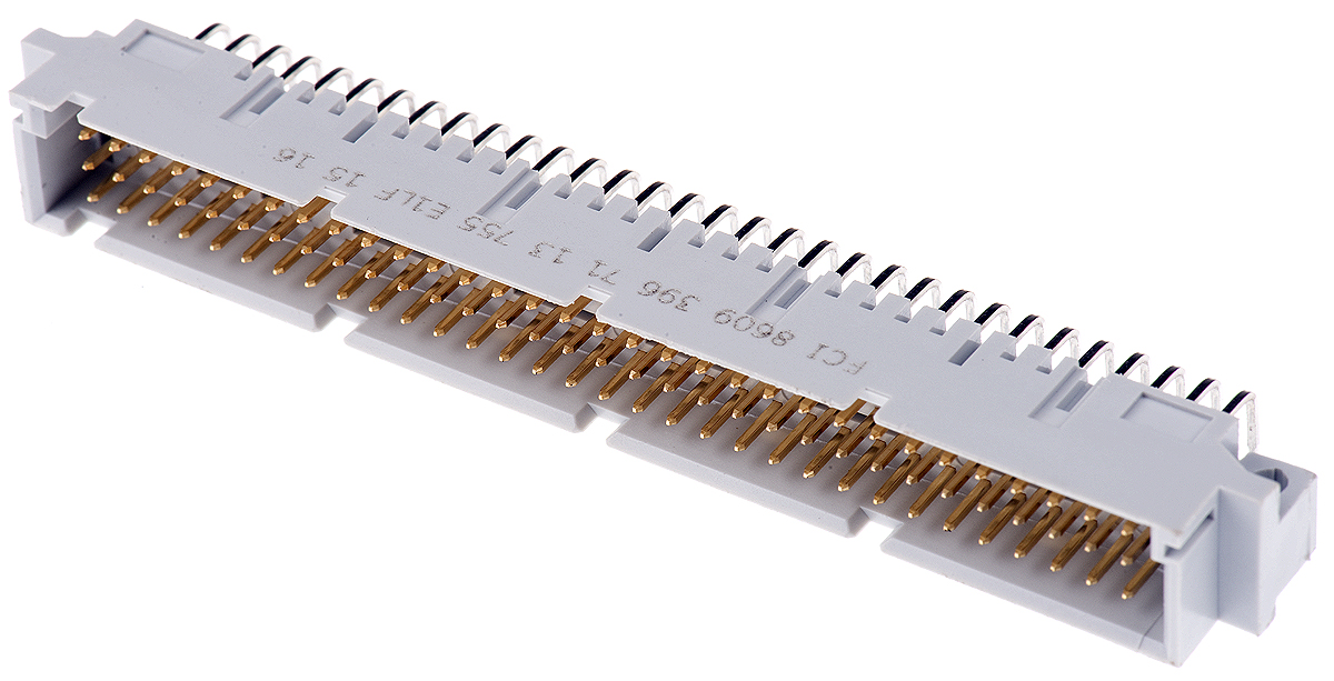 Amphenol ICC 96 Way 2.54mm Pitch, Type C Class C2, 3 Row, Right Angle DIN 41612 Connector, Plug