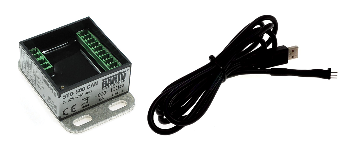 BARTH lococube mini-PLC Series PLC I/O Module for Use with STG-550, 7 → 32 V dc Supply, Digital Output, 5-Input,