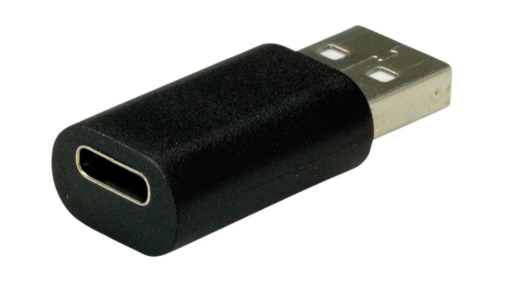 Value Straight, Cable Mount, Male to Female Type Type A to Type C 2.0 USB Adaptor