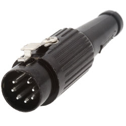 Deltron 5 Pole Din Plug, DIN 41524, DIN 45322, DIN 45326, DIN 45327, DIN 45329, 2A, 34 V ac/dc, Male, Cable Mount