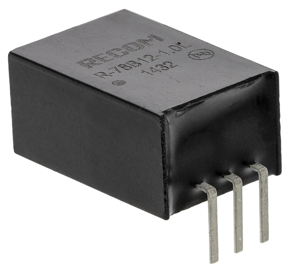 Recom Switching Regulator, Through Hole, 12V dc Output Voltage, 32V dc Input Voltage, 1A Output Current, 1 Outputs