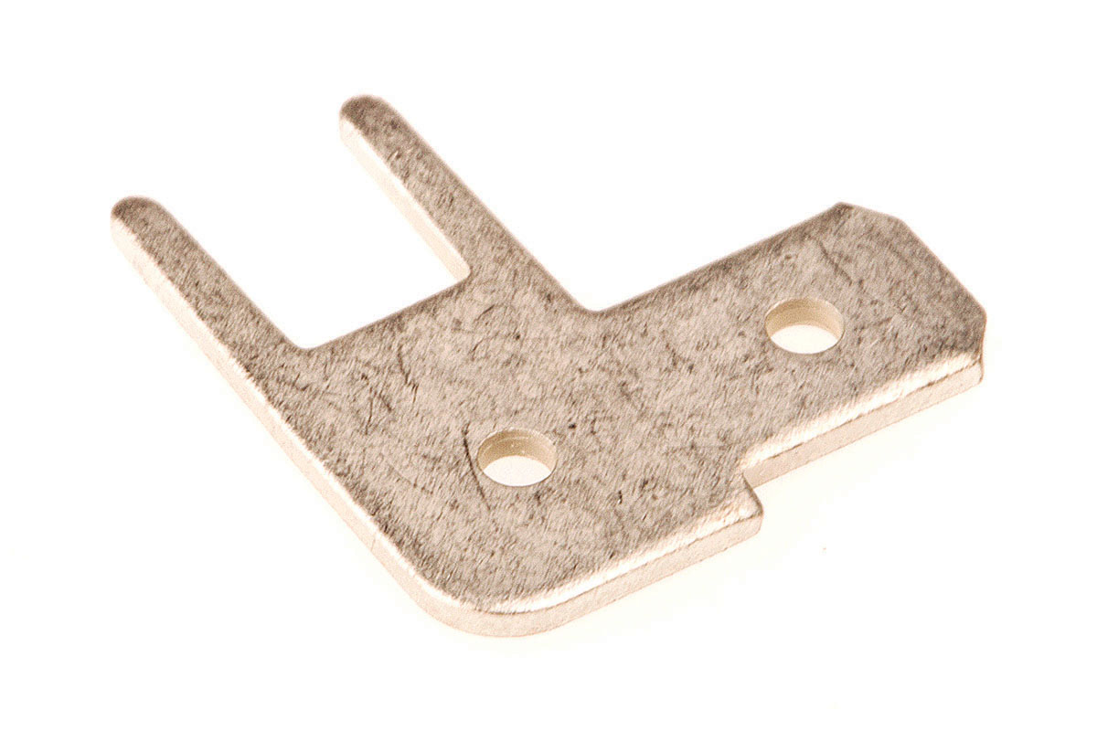 TE Connectivity FASTON .187 Silver Uninsulated Male Spade Connector, PCB Tab, 4.8 x 0.8mm Tab Size