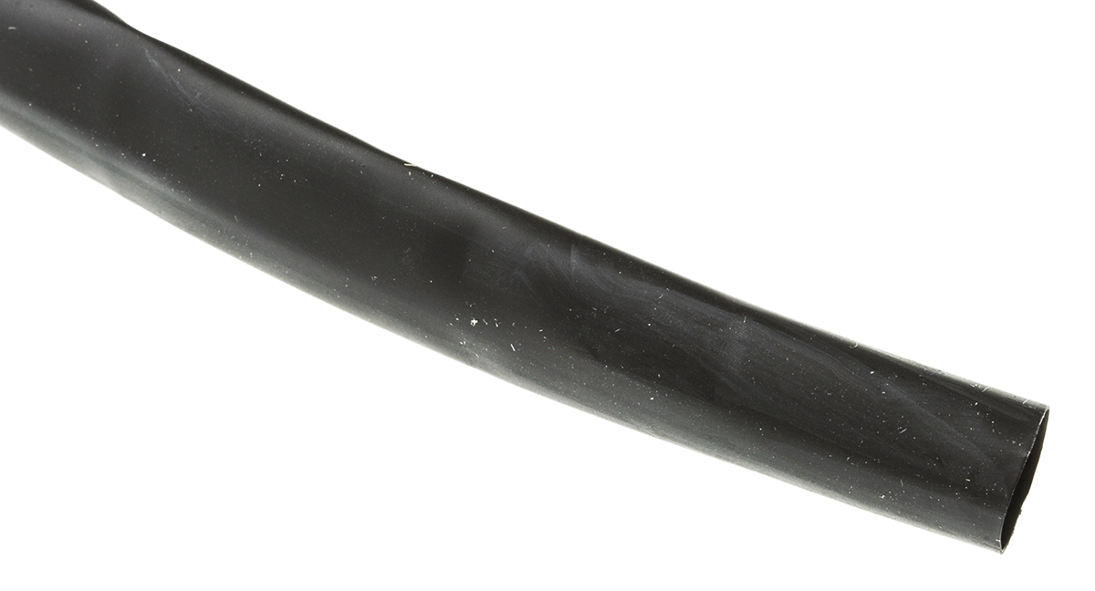 TE Connectivity Heat Shrink Tubing, Black 9.5mm Sleeve Dia. x 6m Length 2:1 Ratio, LSTT Series