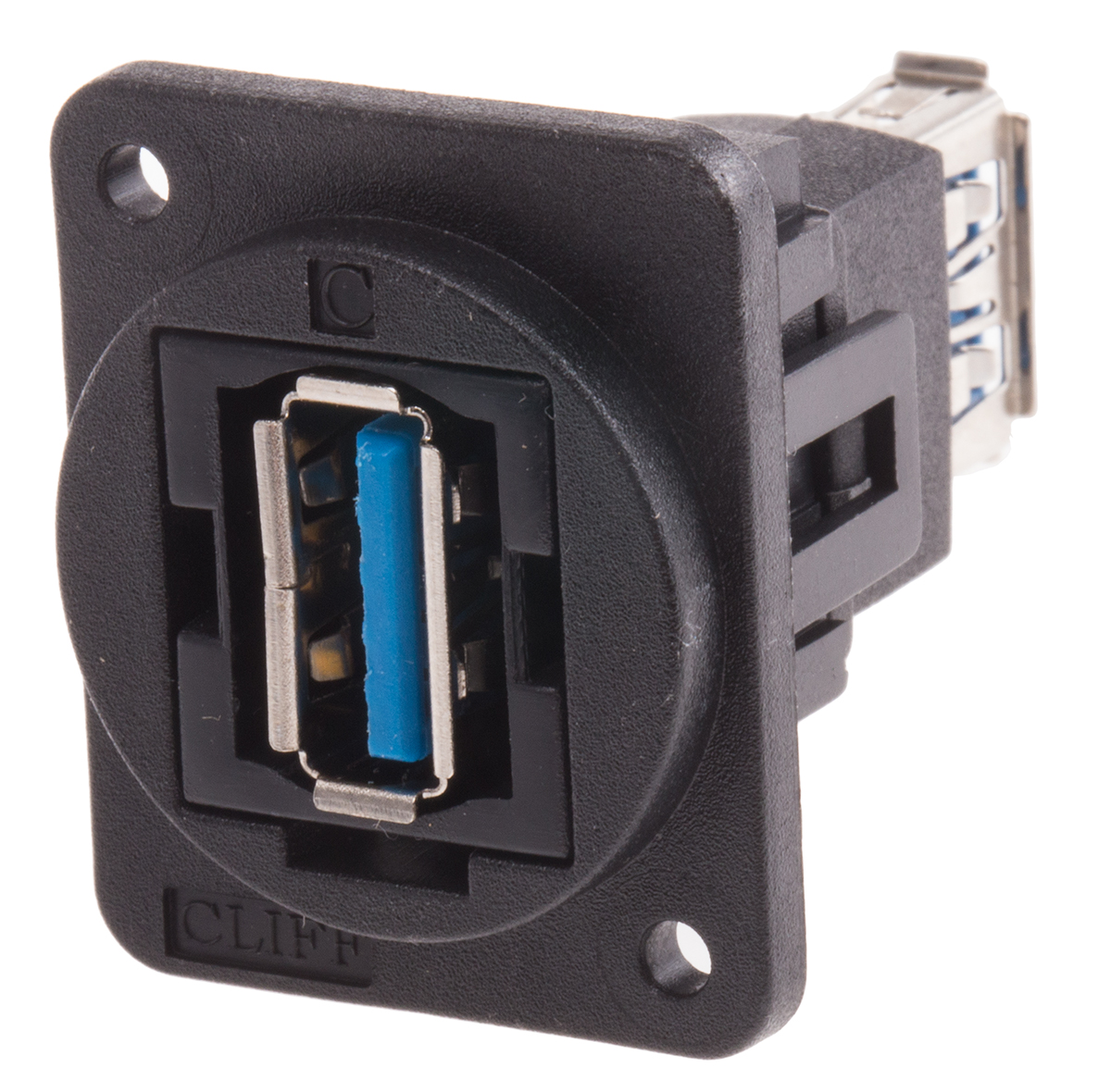 RS PRO Straight, Panel Mount, Socket Type A to A 3.0 USB Connector