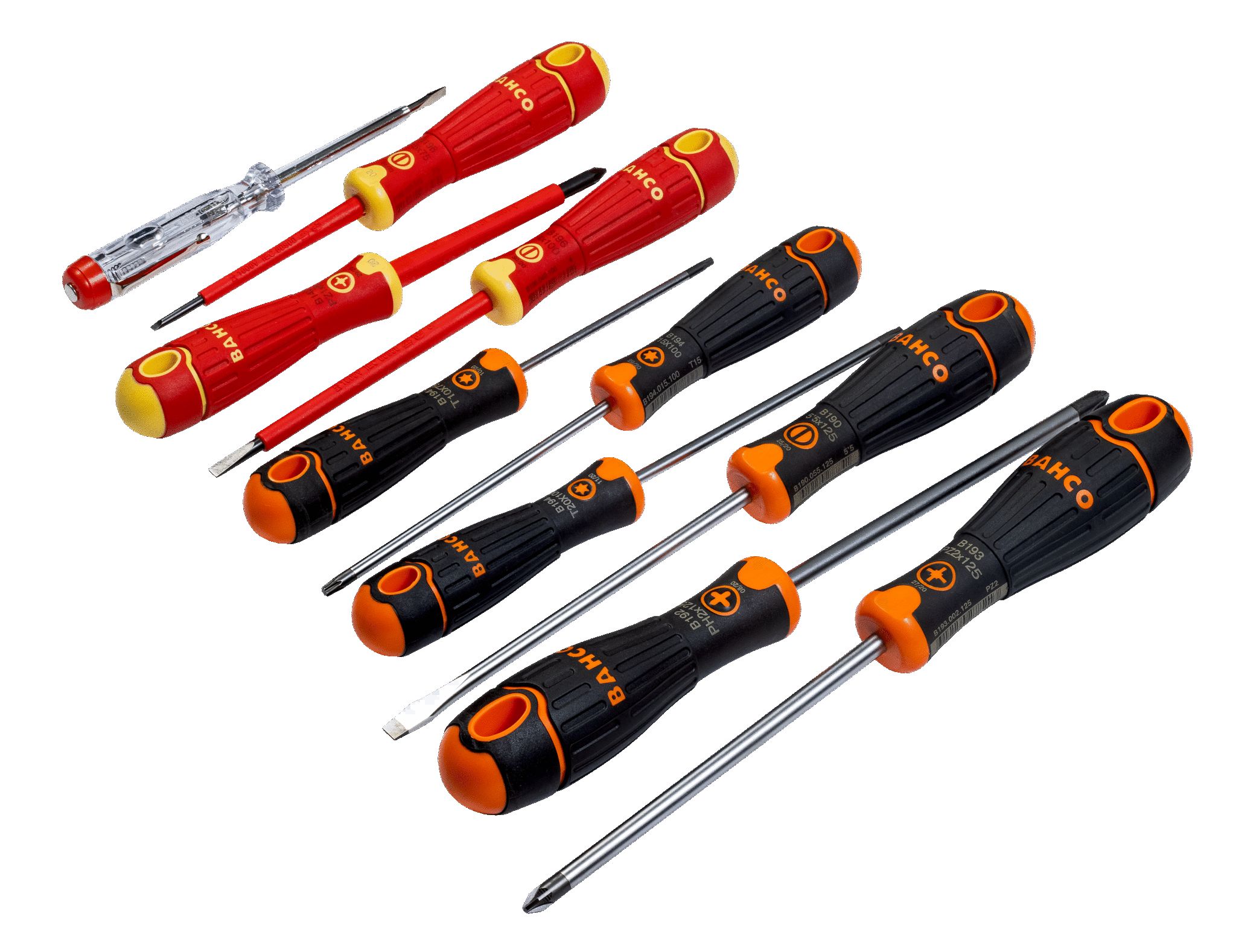 Bahco Slotted Insulated Screwdriver, 10-Piece