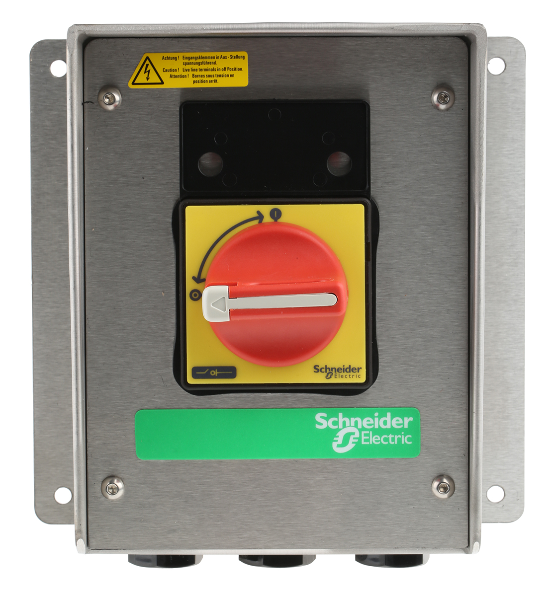 Schneider Electric 3P Pole Panel Mount Isolator Switch - 25A Maximum Current, 15kW Power Rating