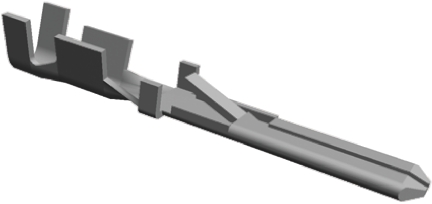 TE Connectivity FASTIN-FASTON .110 Uninsulated Male Spade Connector, Tab, 2.79 x 0.81mm Tab Size, 0.5mm² to 1mm²