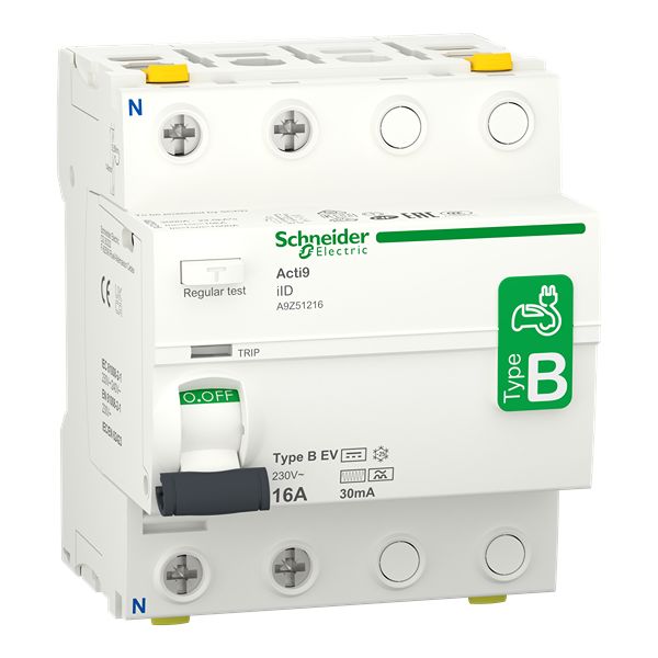 Schneider Electric Acti9 iID RCCB, 16A, 2 Pole, 30mA, Type B-EV, 230V