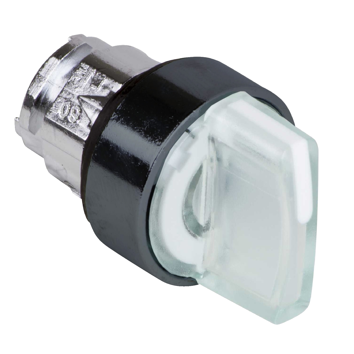 Schneider Electric Harmony XB5 Series 3 Position Selector Switch Head, 22mm Cutout, White Handle