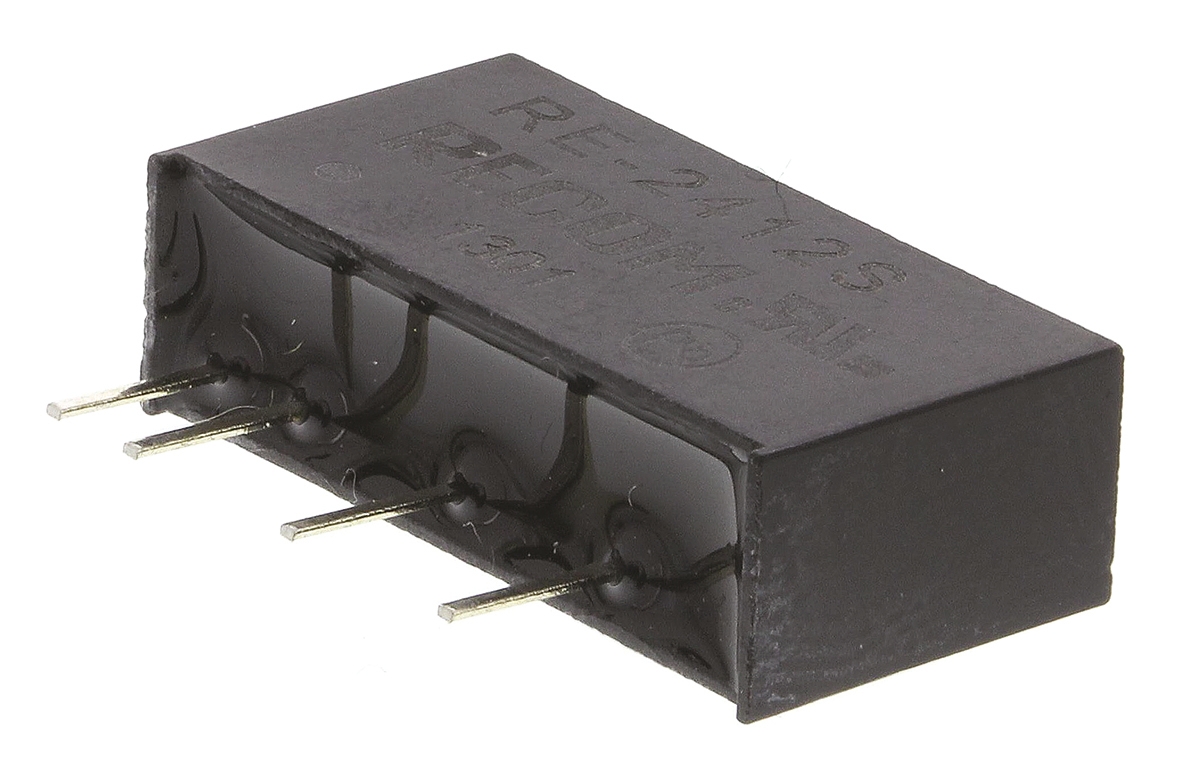 Recom RE DC-DC Converter, 12V dc/ 84mA Output, 21.6 → 26.4 V dc Input, 1W, Through Hole, +85°C Max Temp -40°C