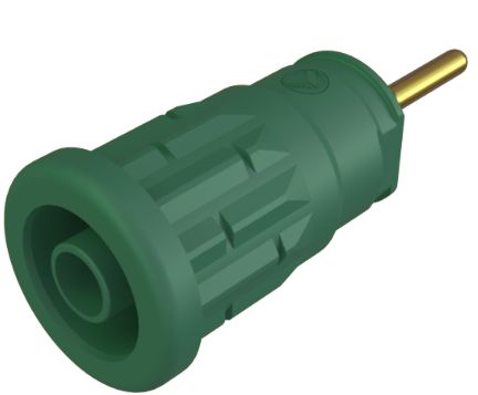 Hirschmann Test & Measurement Green Female Banana Connector, 4 mm Connector, Solder Termination, 24A, 1kV, Gold Plating