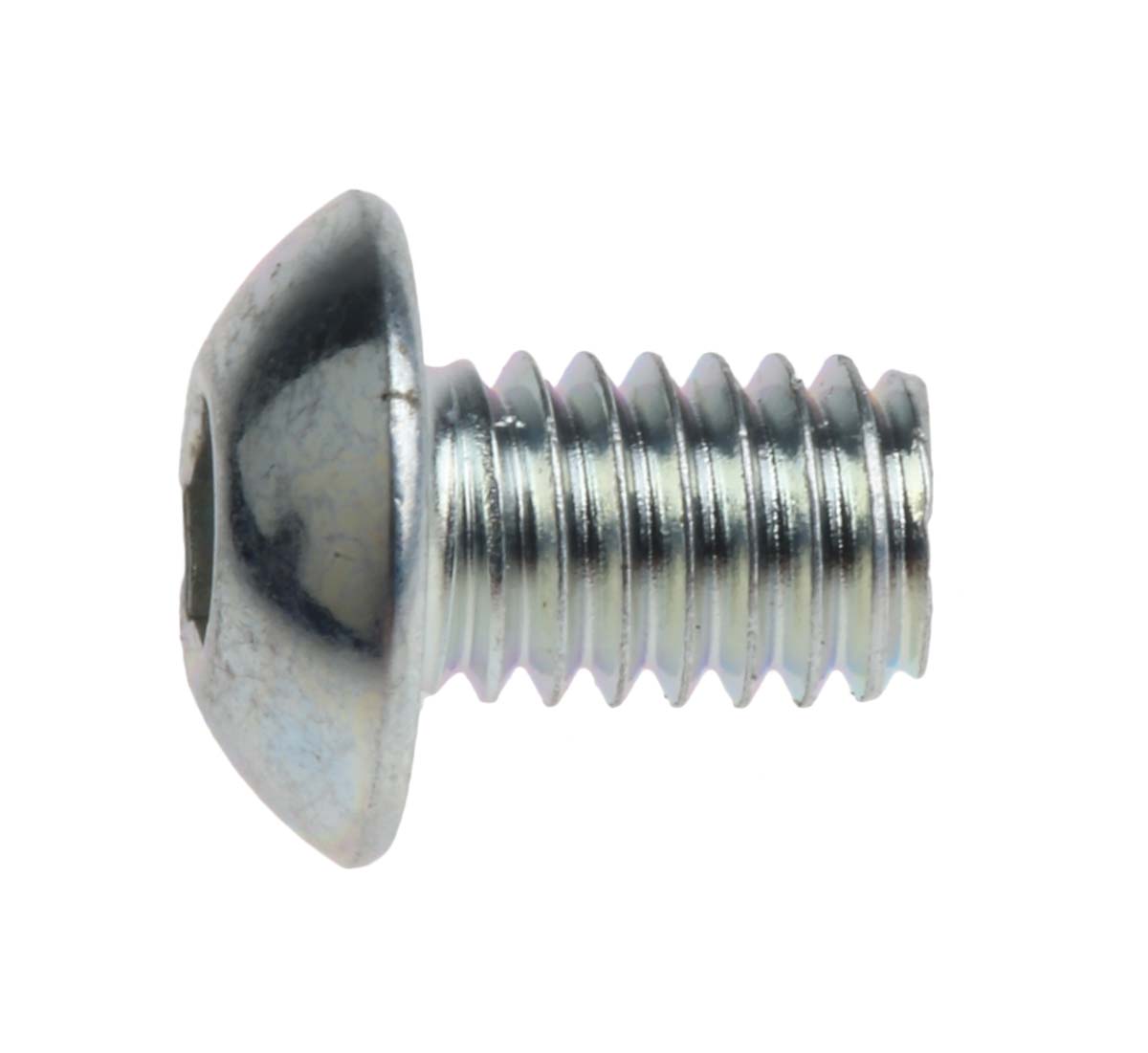 RS PRO Bright Zinc Plated Steel Hex Socket Button Screw, ISO 7380, M4 x 6mm