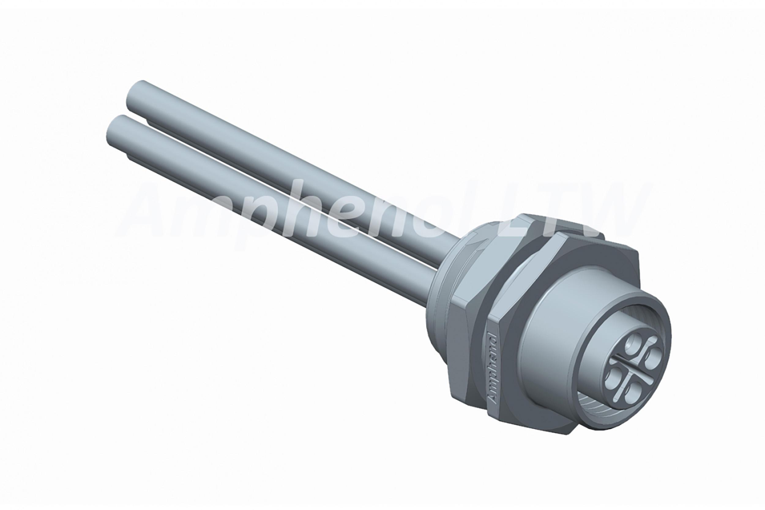 Amphenol Industrial Female 4 way M12 to Free End Sensor Actuator Cable, 300 mm