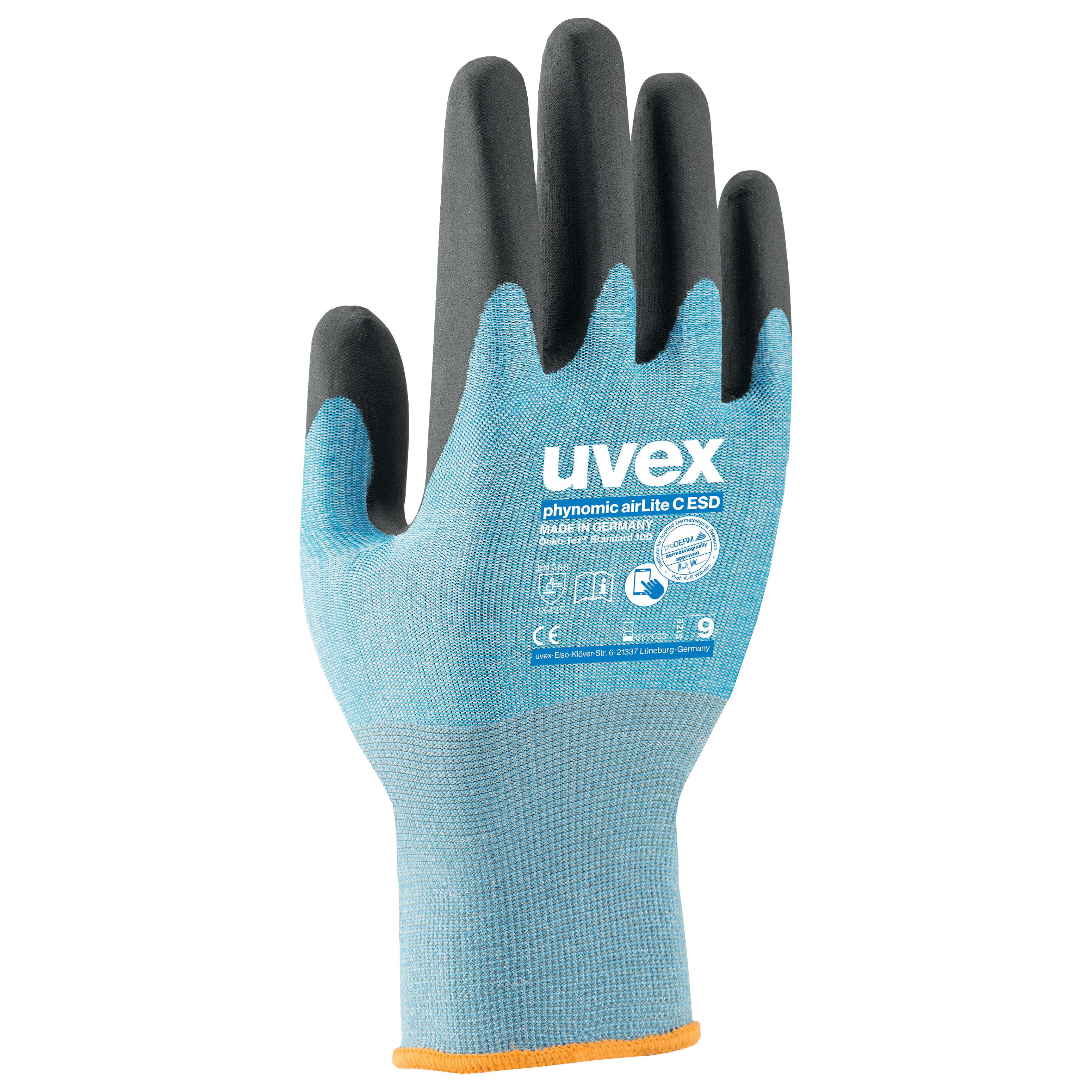uvex Polyamide, 1 Gloves Anti-Static Gloves, Size 11