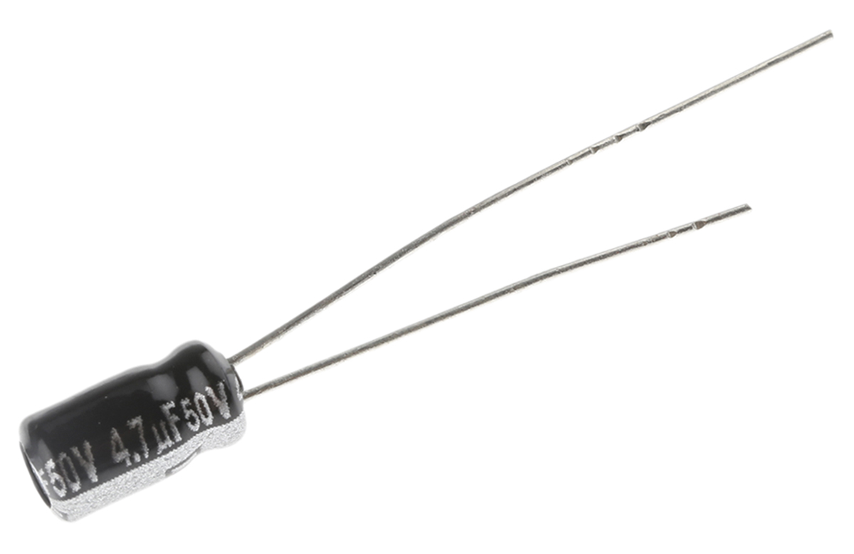 Panasonic 4.7μF Aluminium Electrolytic Capacitor 50V dc, Radial, Through Hole - EEAGA1H4R7