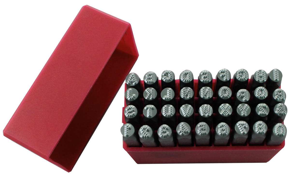 RS PRO 6mm x 36 Piece Engraving Letter Punch Set, (27 Pieces x Capital A → Z English Letter Dot Steel Stamp, 9