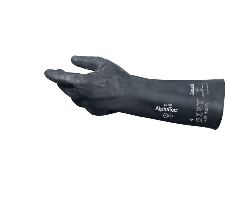 Ansell Black Nylon Nylon Work Gloves, Size 10, Neoprene Coating