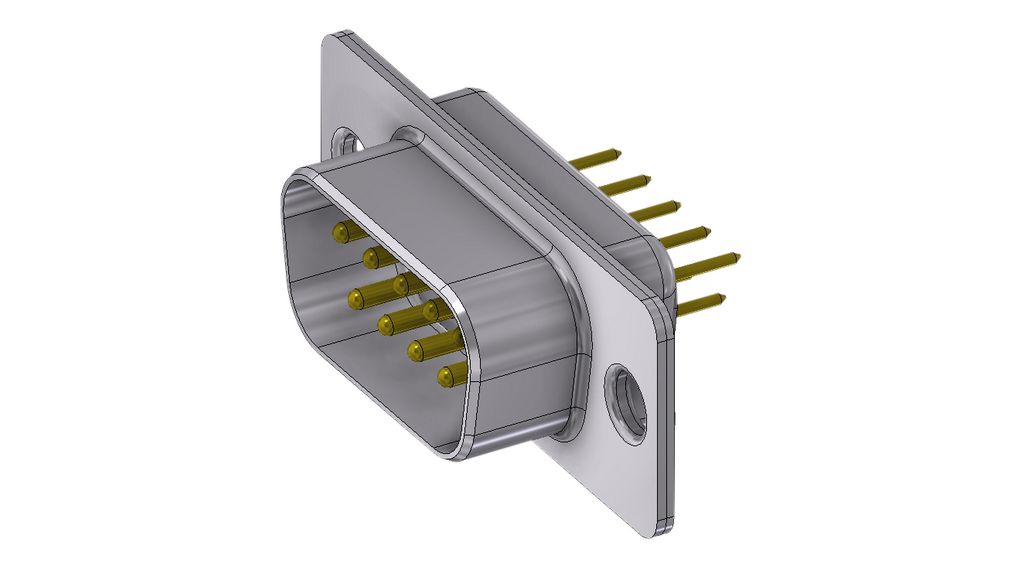 Deltron Connectors DT 9 Way D-sub Connector Plug, 2.74mm Pitch, with Screw Locks