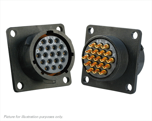 Souriau Sunbank by Eaton Circular Connector, 19 Contacts, Flange, Standard Connector, Socket, Female, IP68, IP69K, UTS