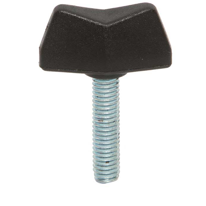 RS PRO Black Thermoplastic Wing Clamping Knob, M6, Threaded Mount