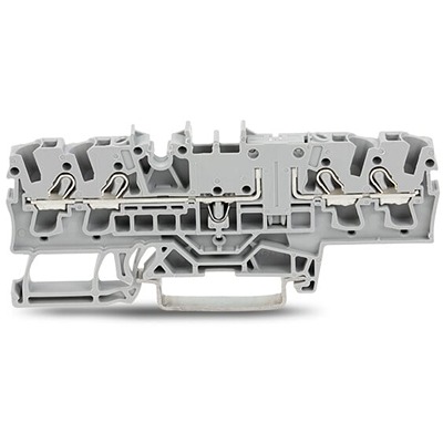 WAGO 2002-1801 TOPJOB S Series Grey, 2.5mm², 1-Level, Push In Termination, ATEX, CSA, IECEx