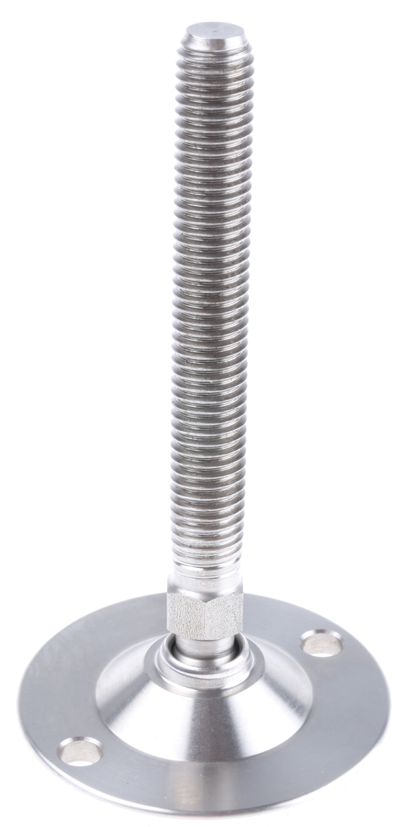 Nu-Tech Engineering M10 Stainless Steel Adjustable Foot, 500kg Static Load Capacity 10° Tilt Angle